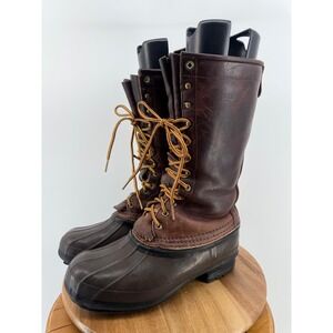Schnees of Montana 13" Hunter II PAC Boots Mens Leather Insulated‎ Size 8